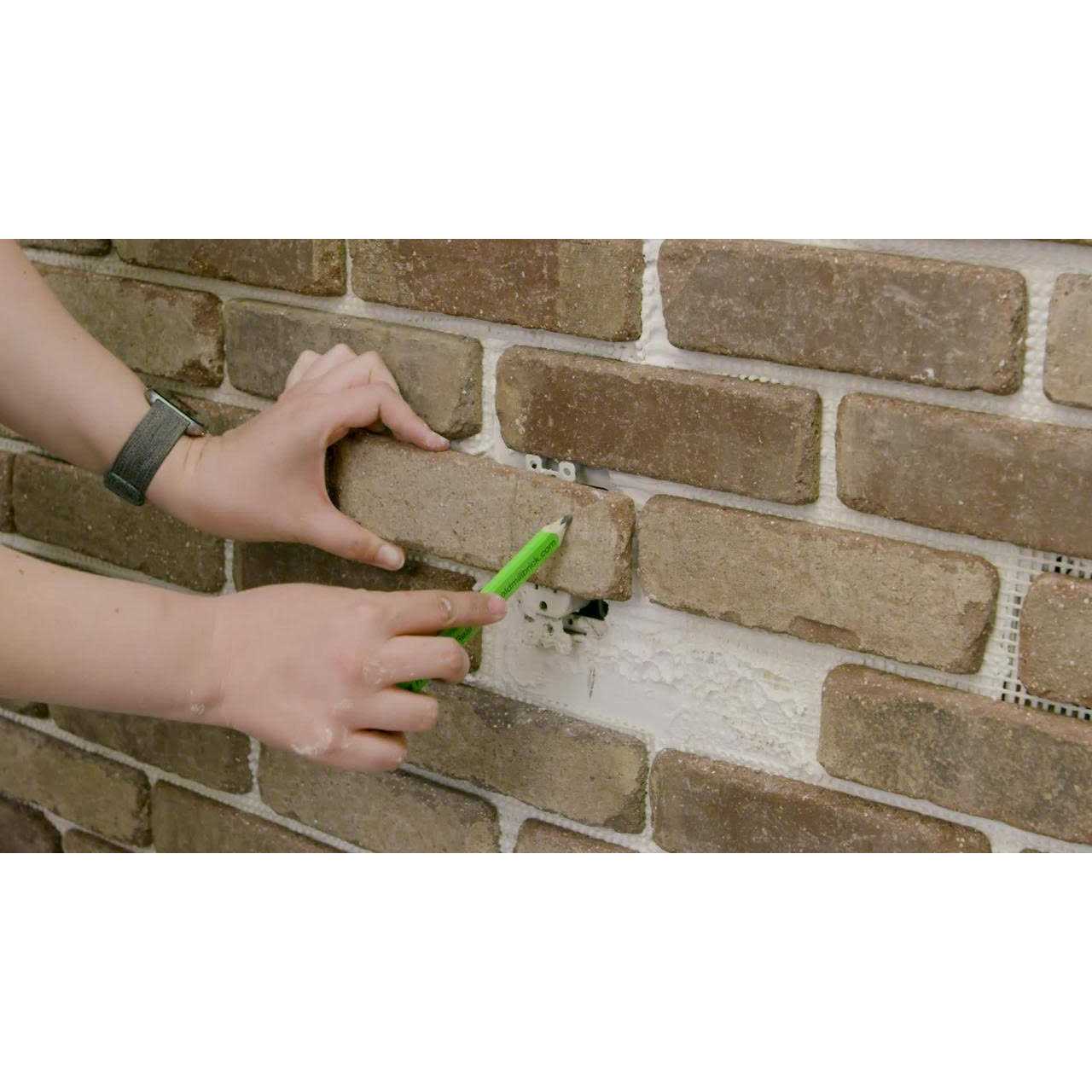 Old Mill Brick 28 in. x 0.5 in. Brickwebb Thin Brick Sheets - Cheap Fitting
