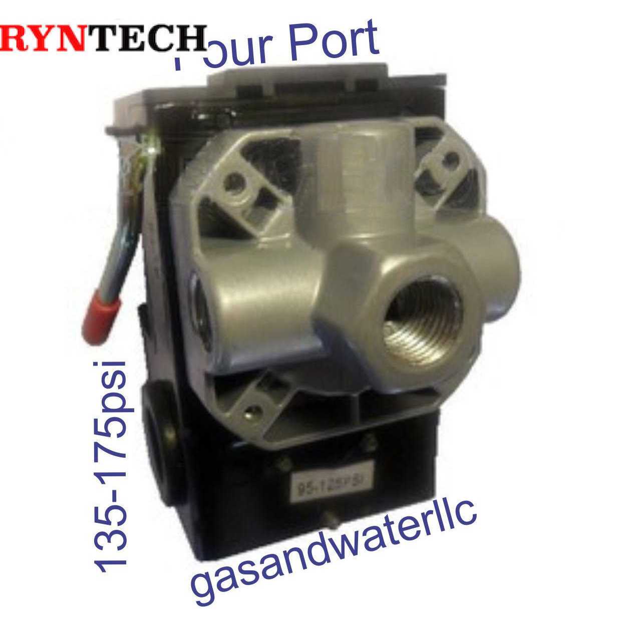 heavy duty pressure switch for air compressor 135-175 psi four 4 port 26 amp by lefoo - Cheap Fitting