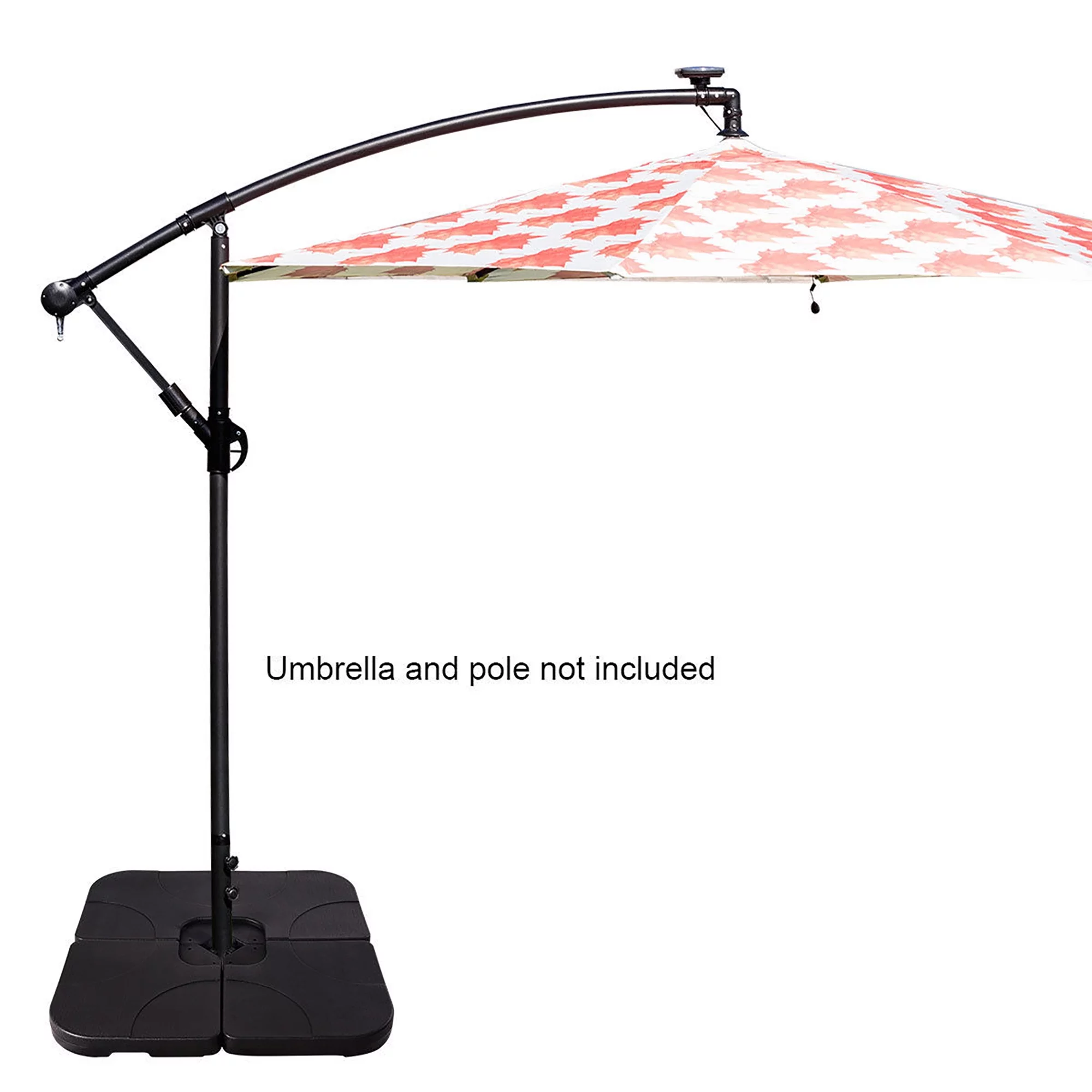 Costway 20'' Patio Offset Umbrella Base Stand Water Filled Base Weights Sand Plate Set - Cheap Fitting