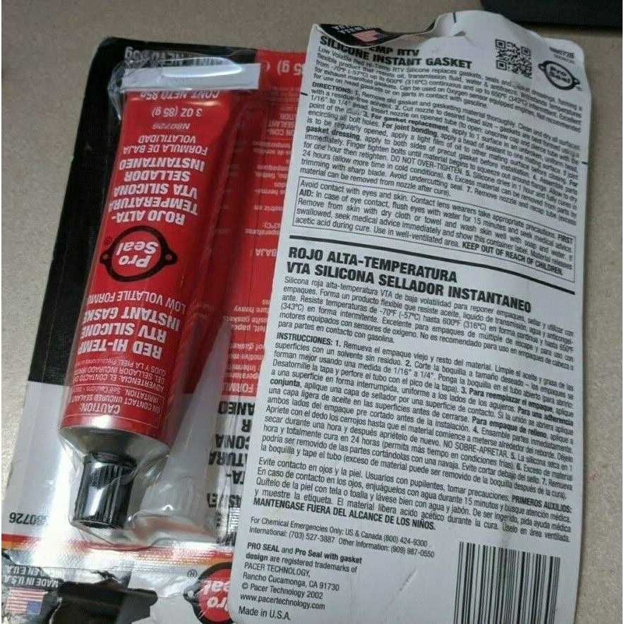 Pro Seal 80726 Red Hi-Temp RTV Silicone Instant Gasket 3 oz - Cheap Fitting