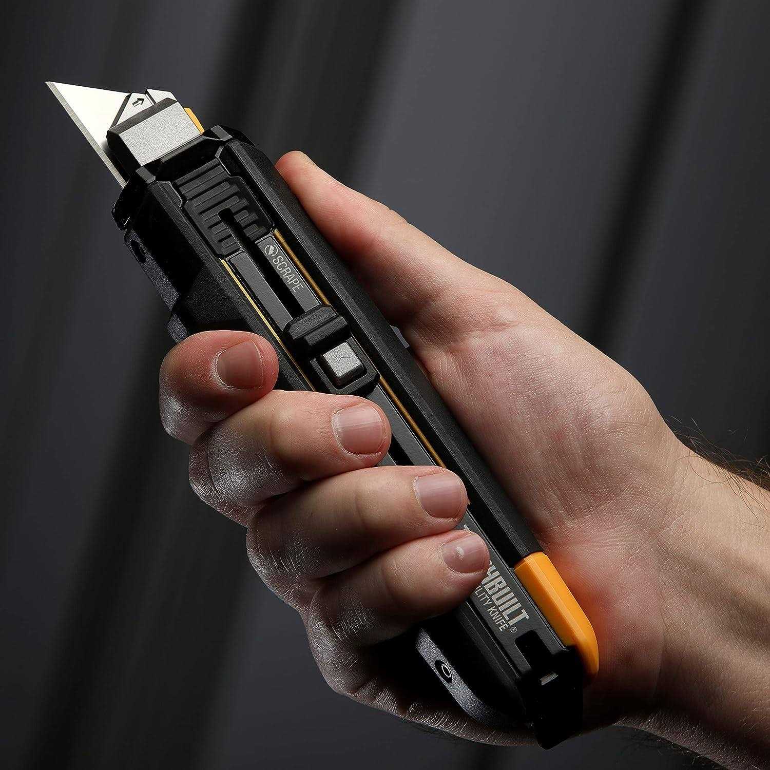 Toughbuilt Scraper Utility Knife with 5 Blades - Cheap Fitting