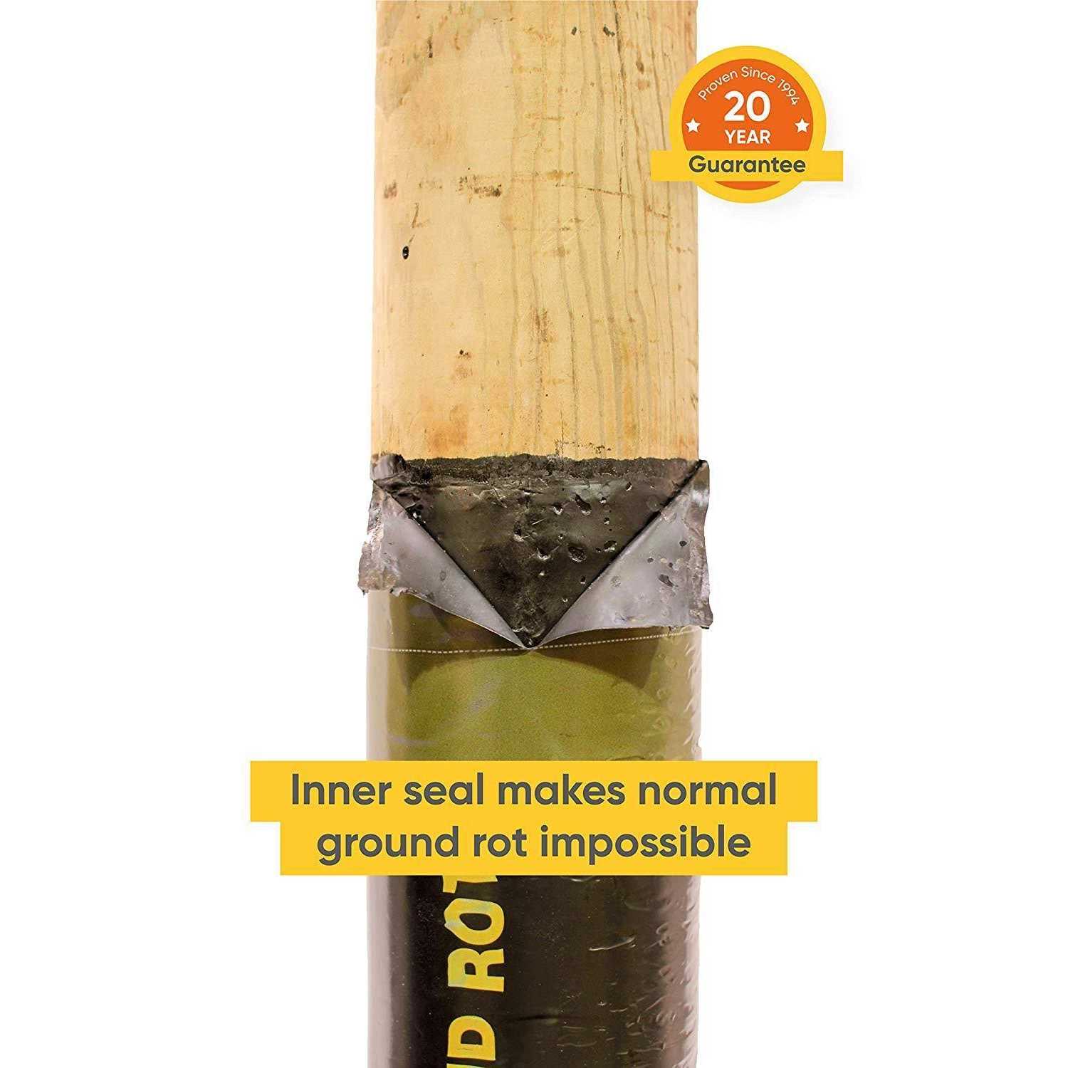POSTSAVER Rot Protection Sleeve for or Posts Protect Wood Posts from Ground-Line Rot - Cheap Fitting