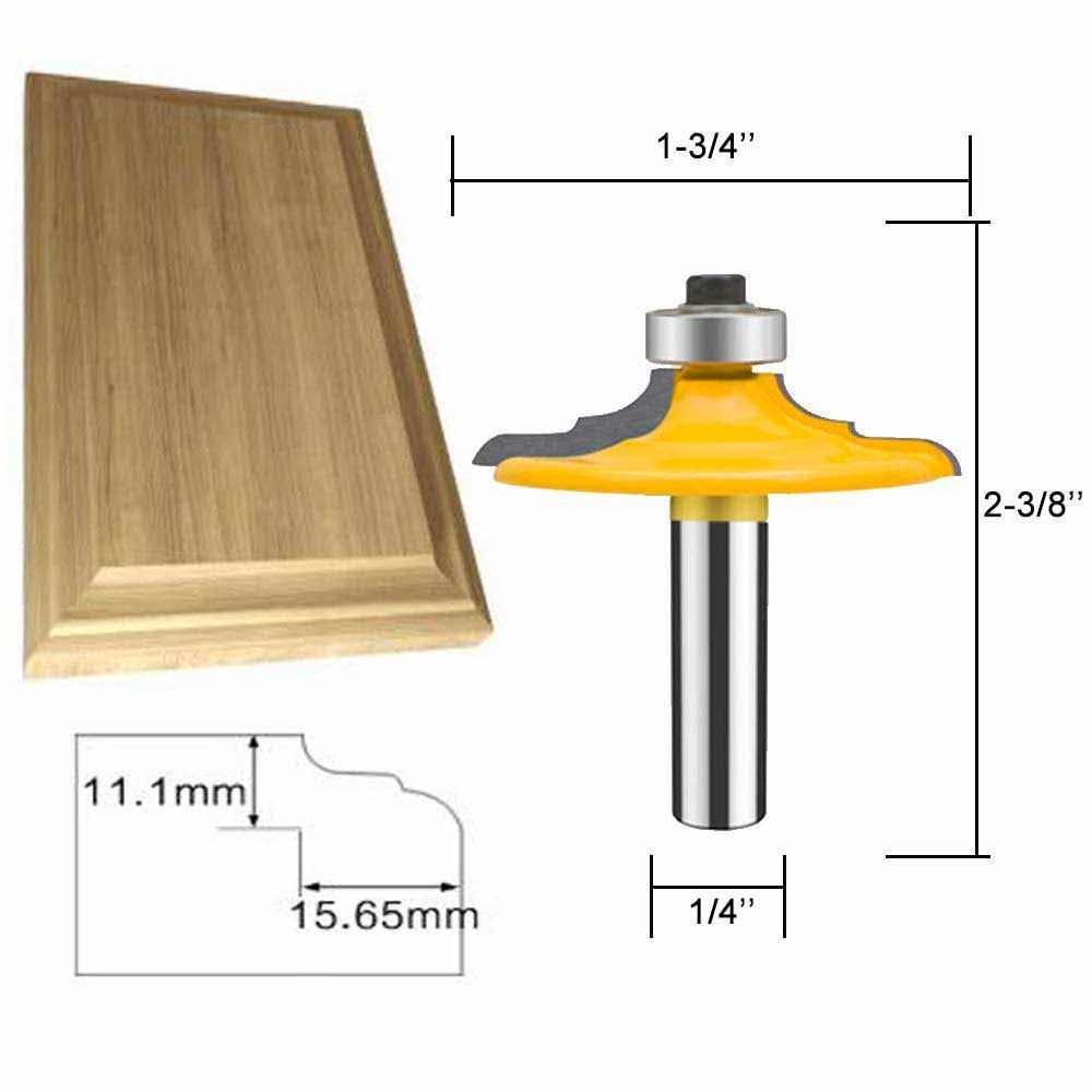 TAIWAIN Router Bit Set 4pcs 1/4 inch Shank Door&Drawer Front Edging Bits, Miter Frame Crown Molding Wood Milling Cutter Router, Woodworking Miter - Cheap Fitting
