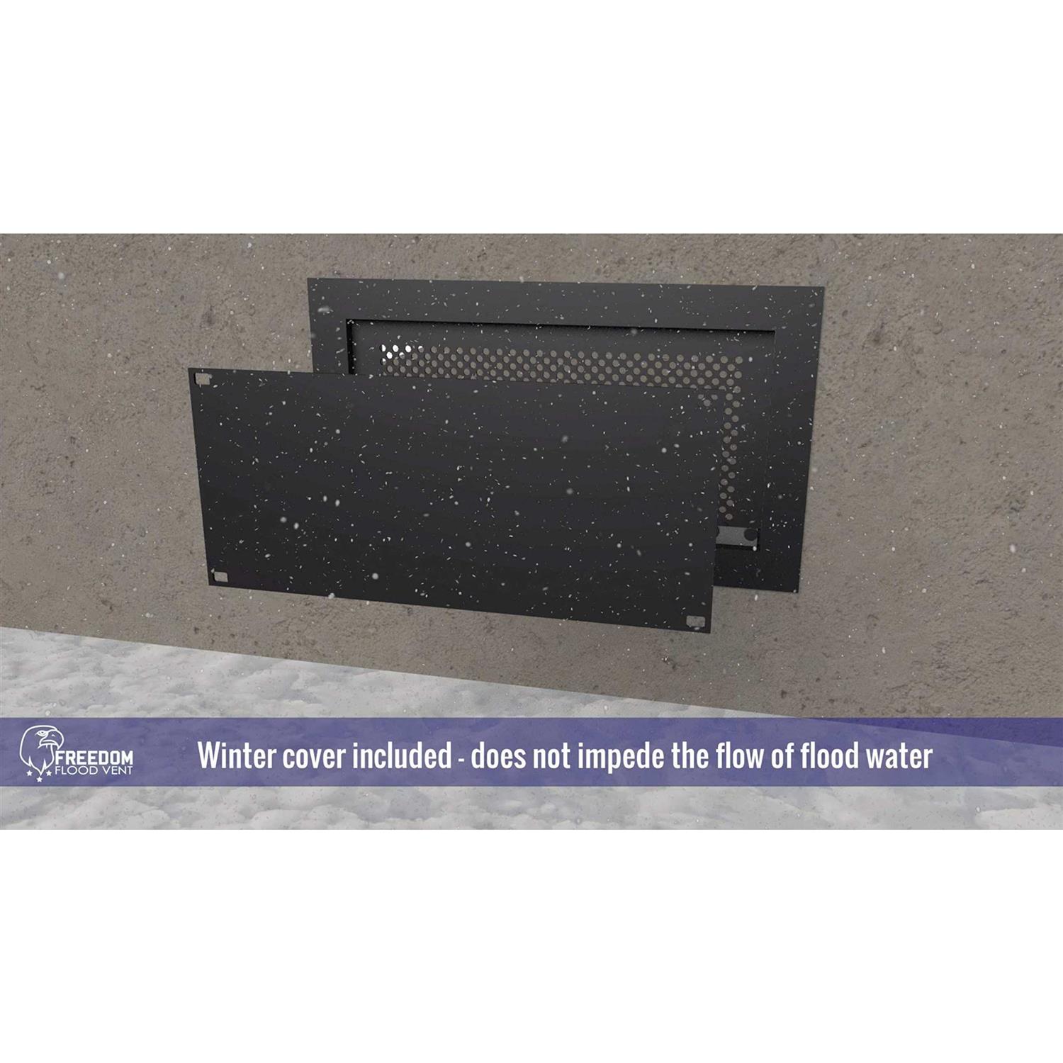Freedom Flood Vent 16 inchx8 inch Foundation Flood Vent - Cheap Fitting