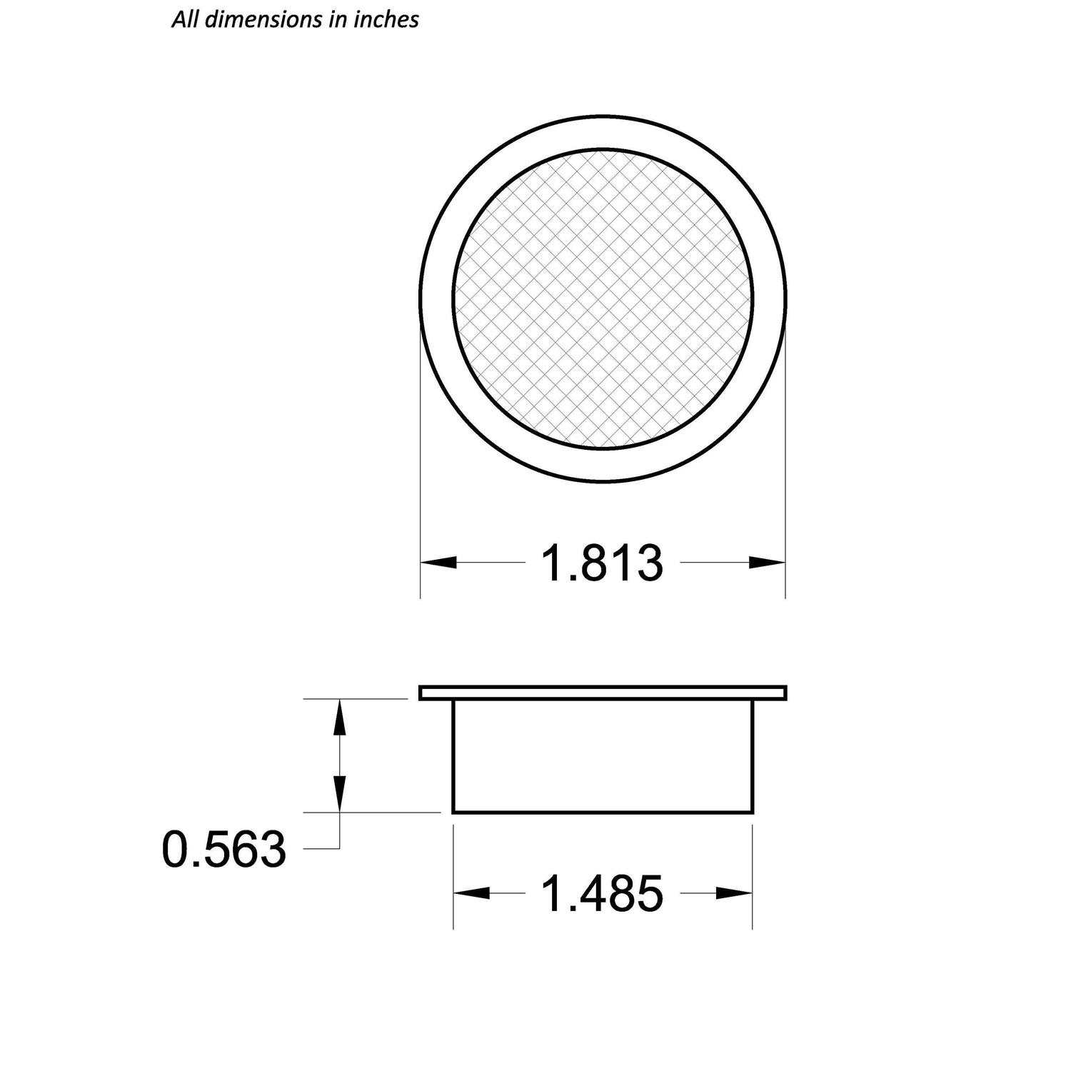 Round Open Screen Vent - Cheap Fitting