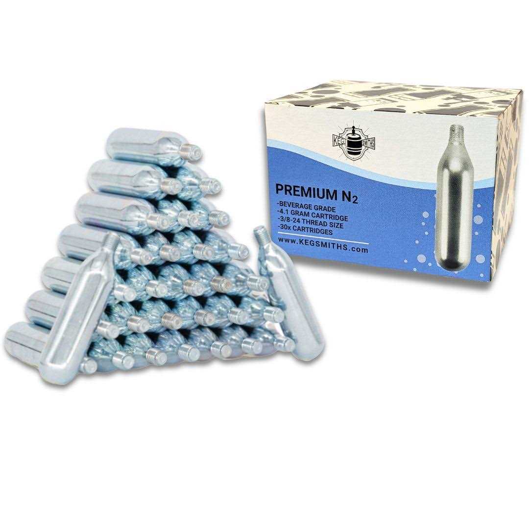 Keg Smiths Nitrogen Threaded Beverage Grade Cartridges - Cheap Fitting