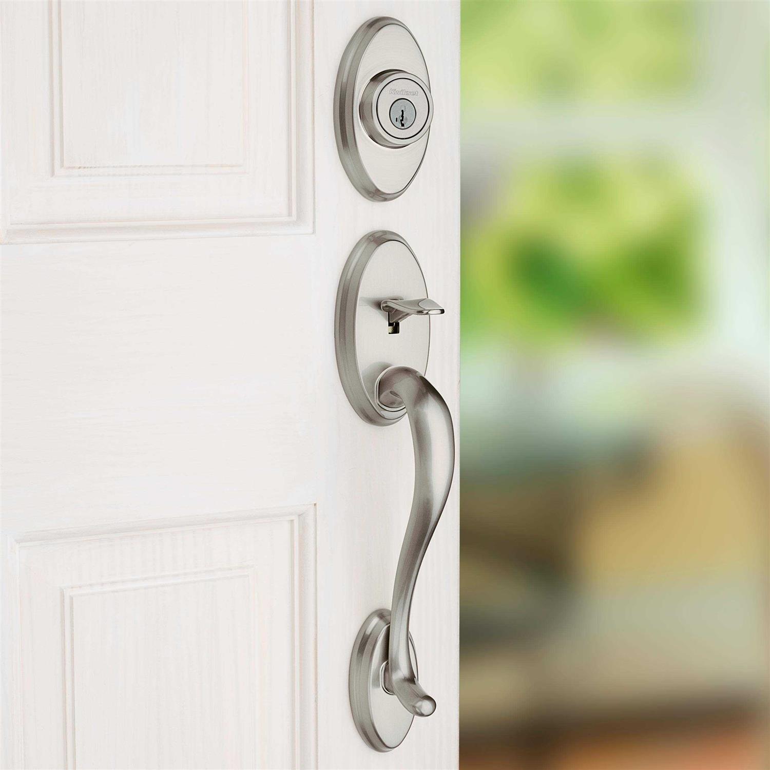 Kwikset Locks – Signature Shelburne SmartKey Satin Nickel Single-Lock Keyed Entry Door Handleset - Cheap Fitting