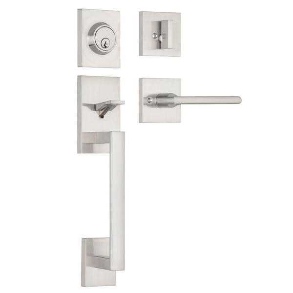 eModernDecor CozyBlock Arch Lever Double Door Handlesets w/Single Cylinder Deadbolt - Cheap Fitting