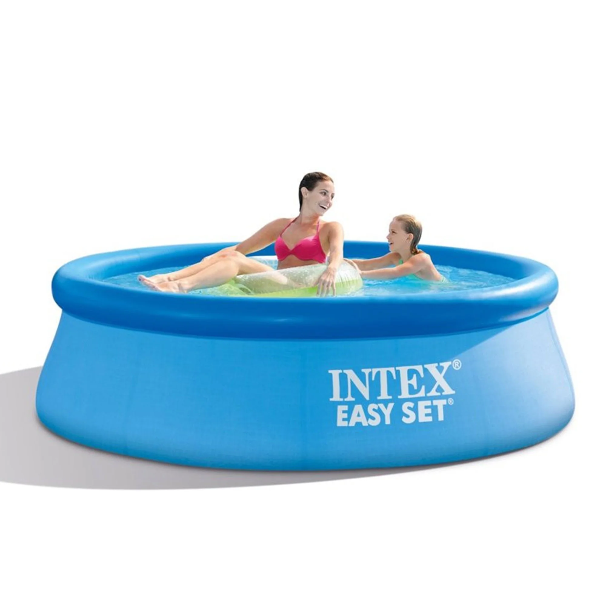 Intex 8ft x 30in Easy Set Inflatable Above Ground Swimming Pool, Round (No Pump) - Cheap Fitting