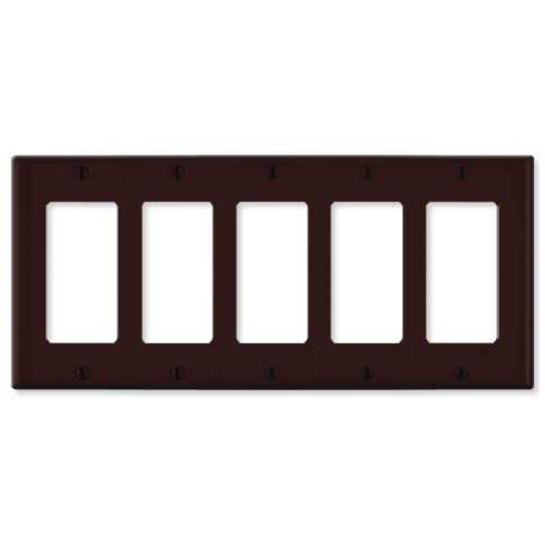 Leviton 80423-W Decora 5-Gang Wallplate - Cheap Fitting
