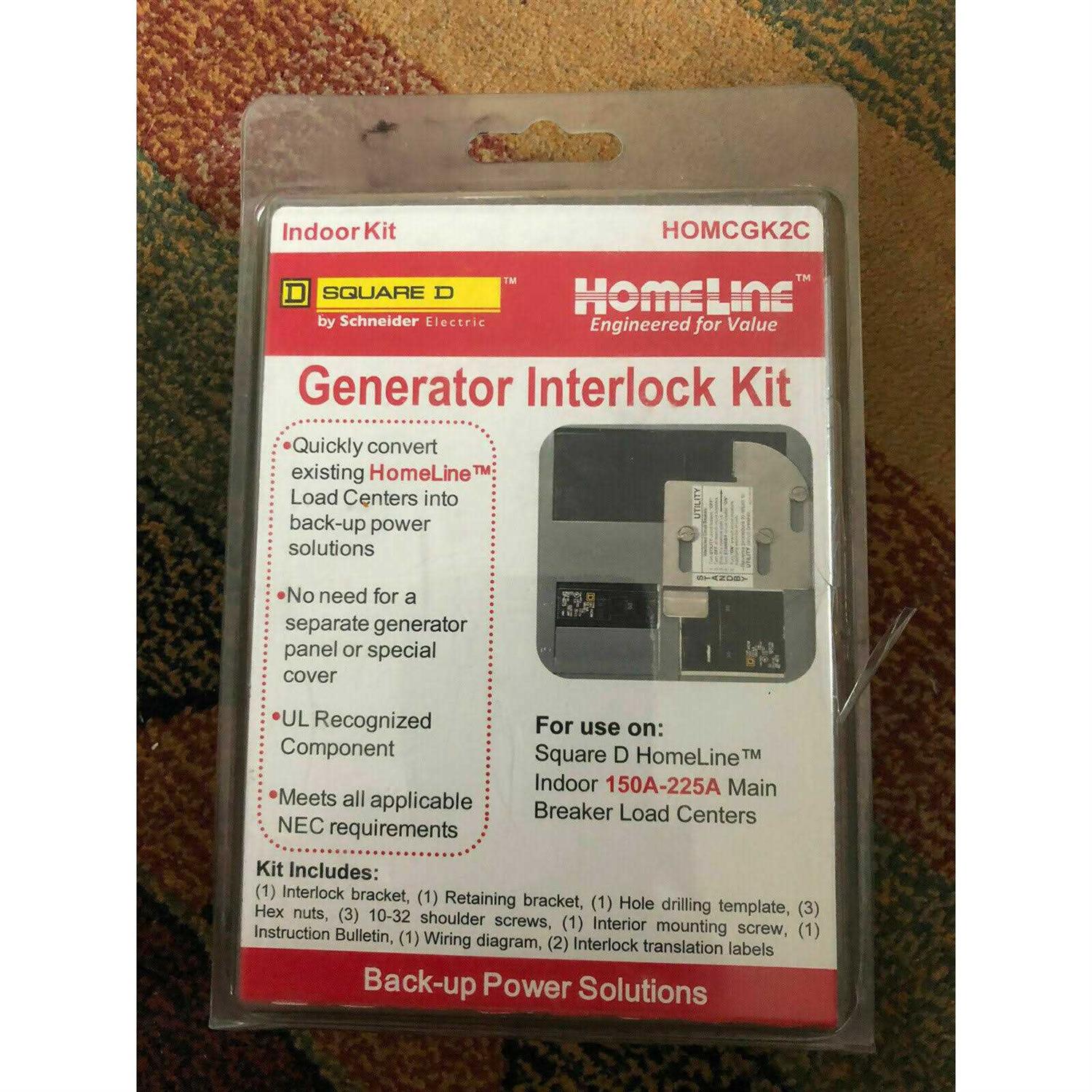 Square D Homeline Generator Interlock Kit by Schneider Electric HOMCGK2C - Cheap Fitting