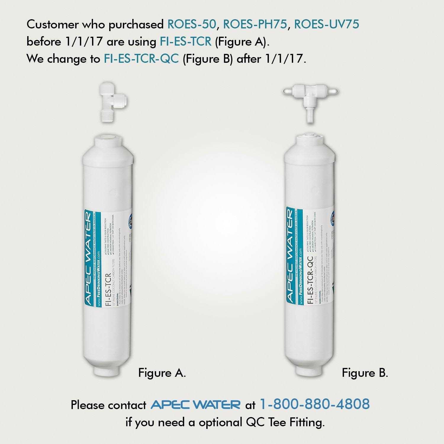 APEC Water Systems Filter-MAX-ES50 50 GPD High Capacity Complete Replacement - Cheap Fitting