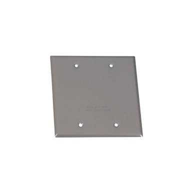 Sigma 2-gang Gray Weatherproof Blank Cover - Cheap Fitting