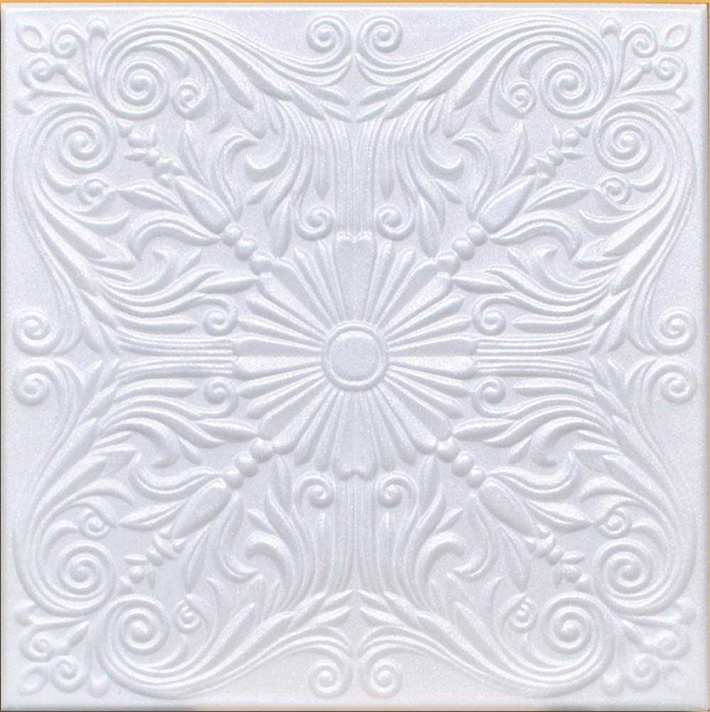 50pc of Astana White 20x22x20x22 Foam Ceiling Tiles - Cheap Fitting