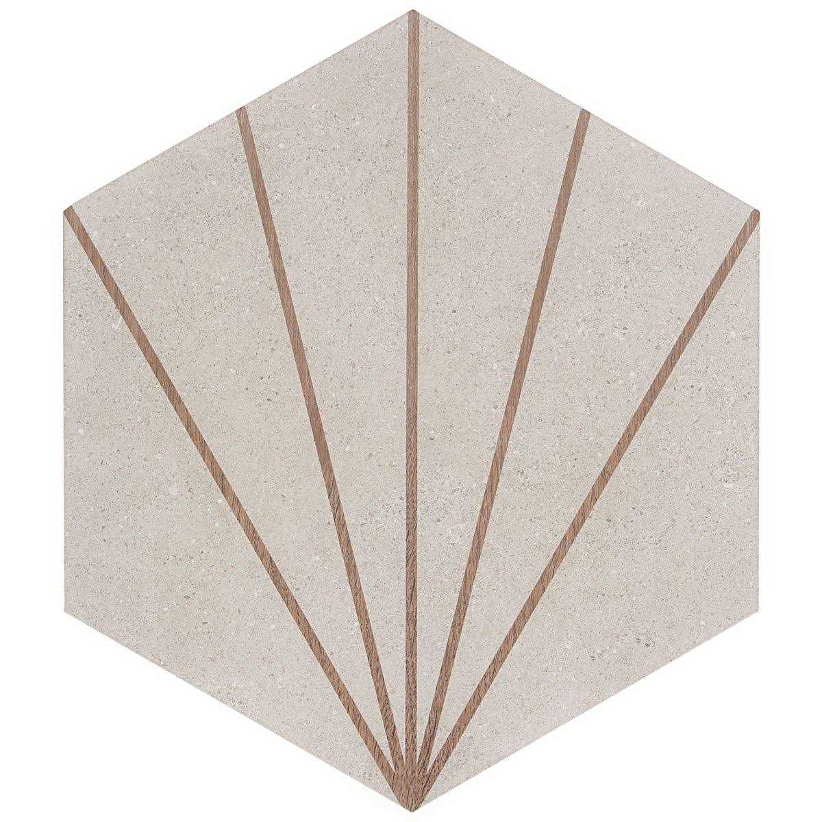 Ivy Hill Tile Klyda Beams 12.6 in. x 14.5 in. Matte Hexagon Porcelain Floor and Wall Tile - Cheap Fitting