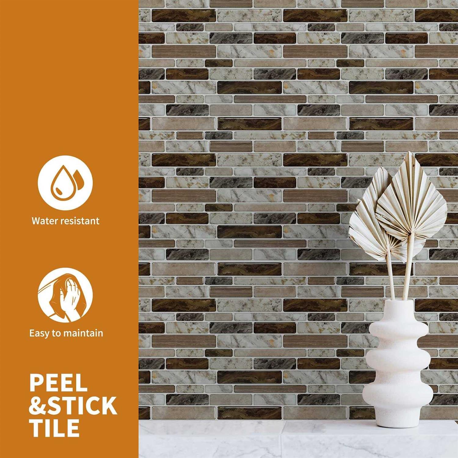 WOWSTAR 10-Sheet Peel and Stick Backsplash Tiles - Cheap Fitting