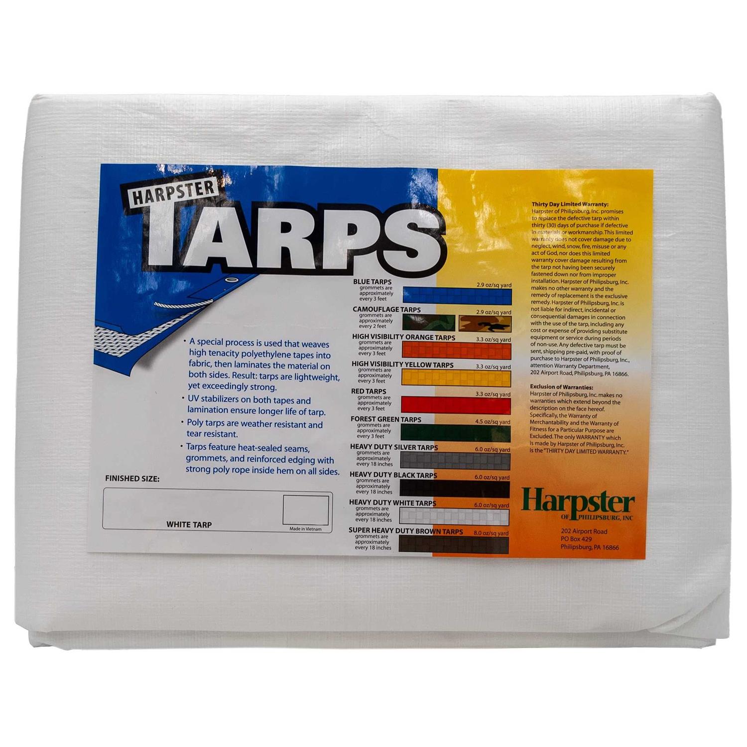 Harpster Tarps Heavy Duty Tarp 6 Oz - Cheap Fitting