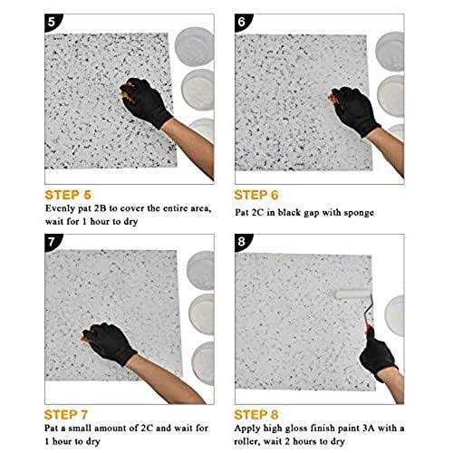 GLAINTE Granite Countertop Paint Kit White Diamond Counter Top Refinishing Kit for Kitchen Bathroom - Cheap Fitting