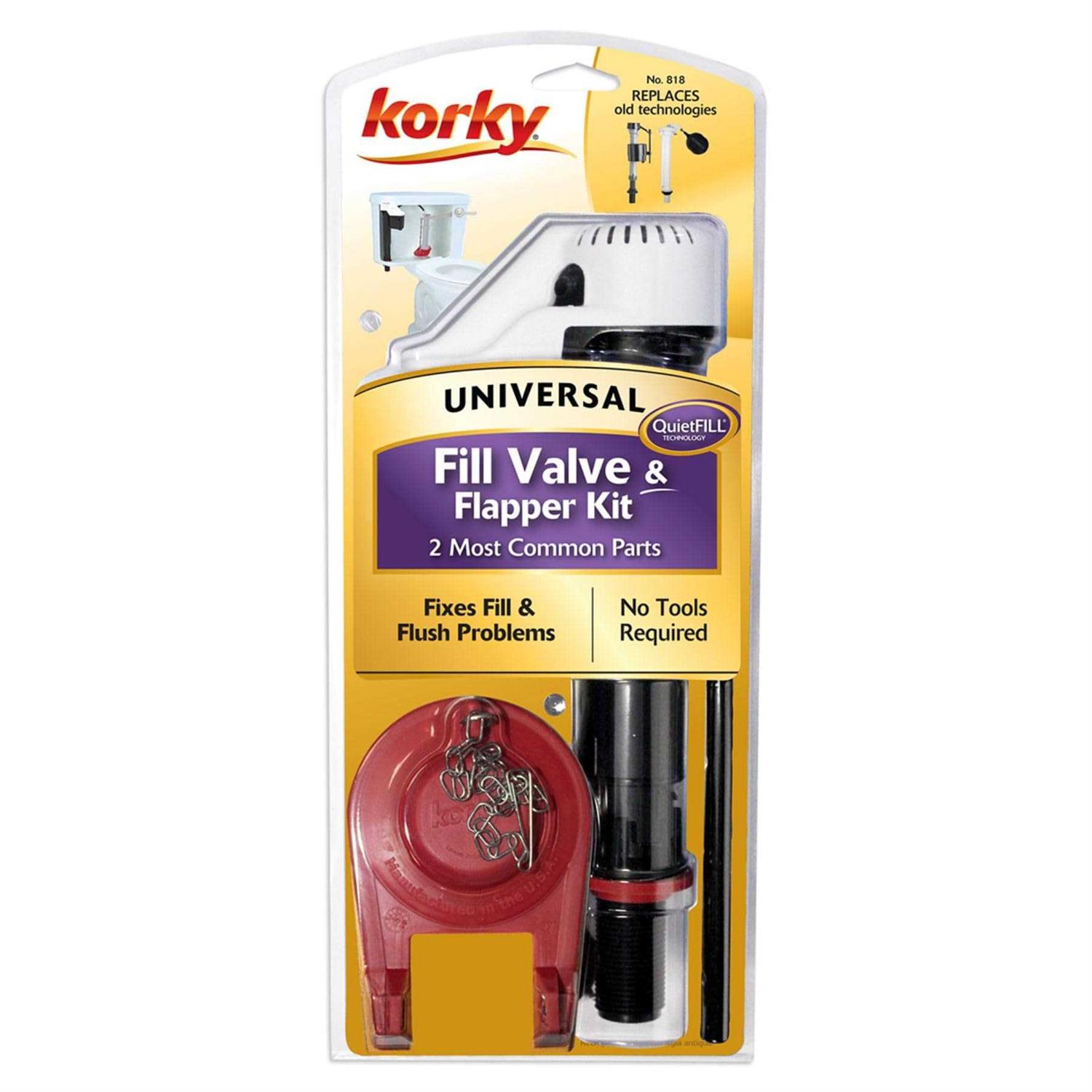 Korky QuietFILL Fill Valve and Flapper Kit - Cheap Fitting
