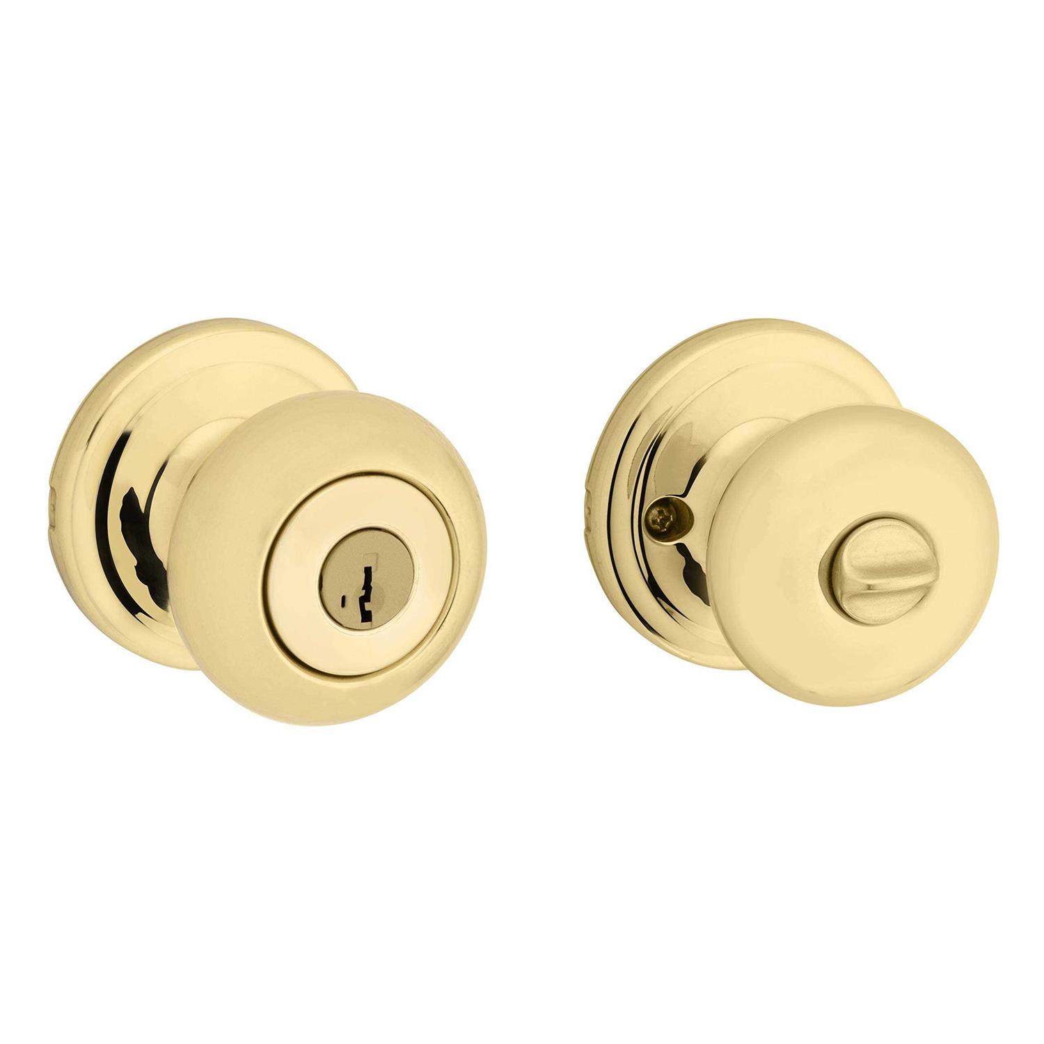 Kwikset Juno Entry Knob Polished Brass - Cheap Fitting
