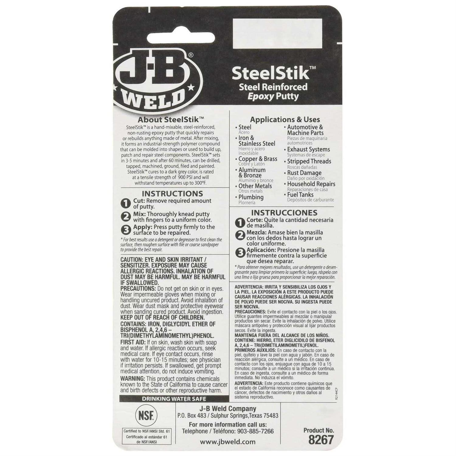J-B Weld SteelStik Epoxy Putty - Cheap Fitting