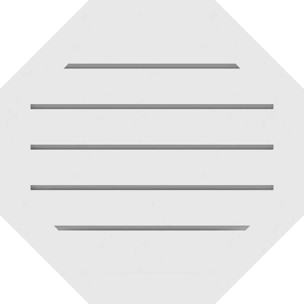 Ekena Millwork Octagonal Surface Mount PVC Gable Vent - Cheap Fitting