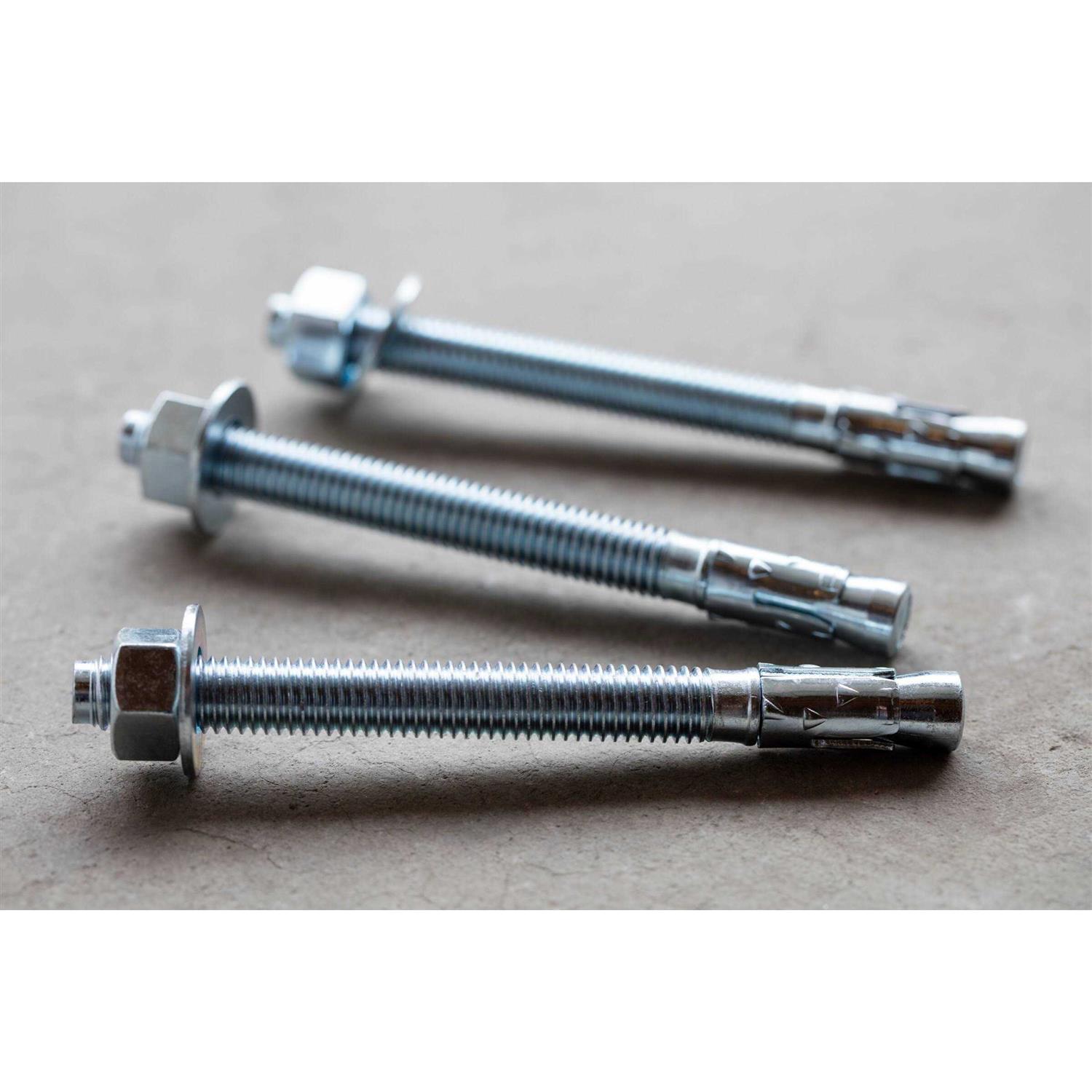 Red Head 1/2 in. x 5-1/2 in. Galvanized Wedge Anchor 12021	Red Head 1/2 in. x 5-1/2 in. Galvanized Wedge Anchor 12021 - Cheap Fitting