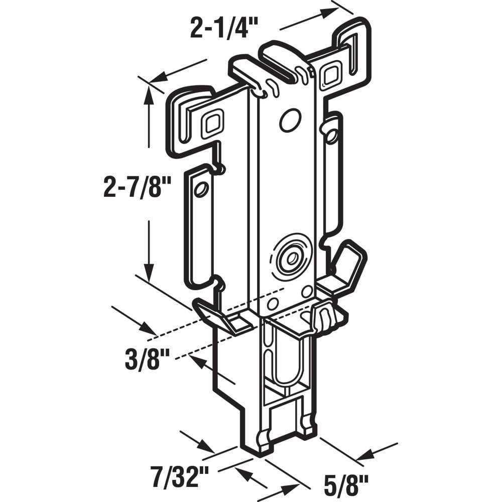 Prime Line N 6551 Closet Door Guide Assembly - Cheap Fitting