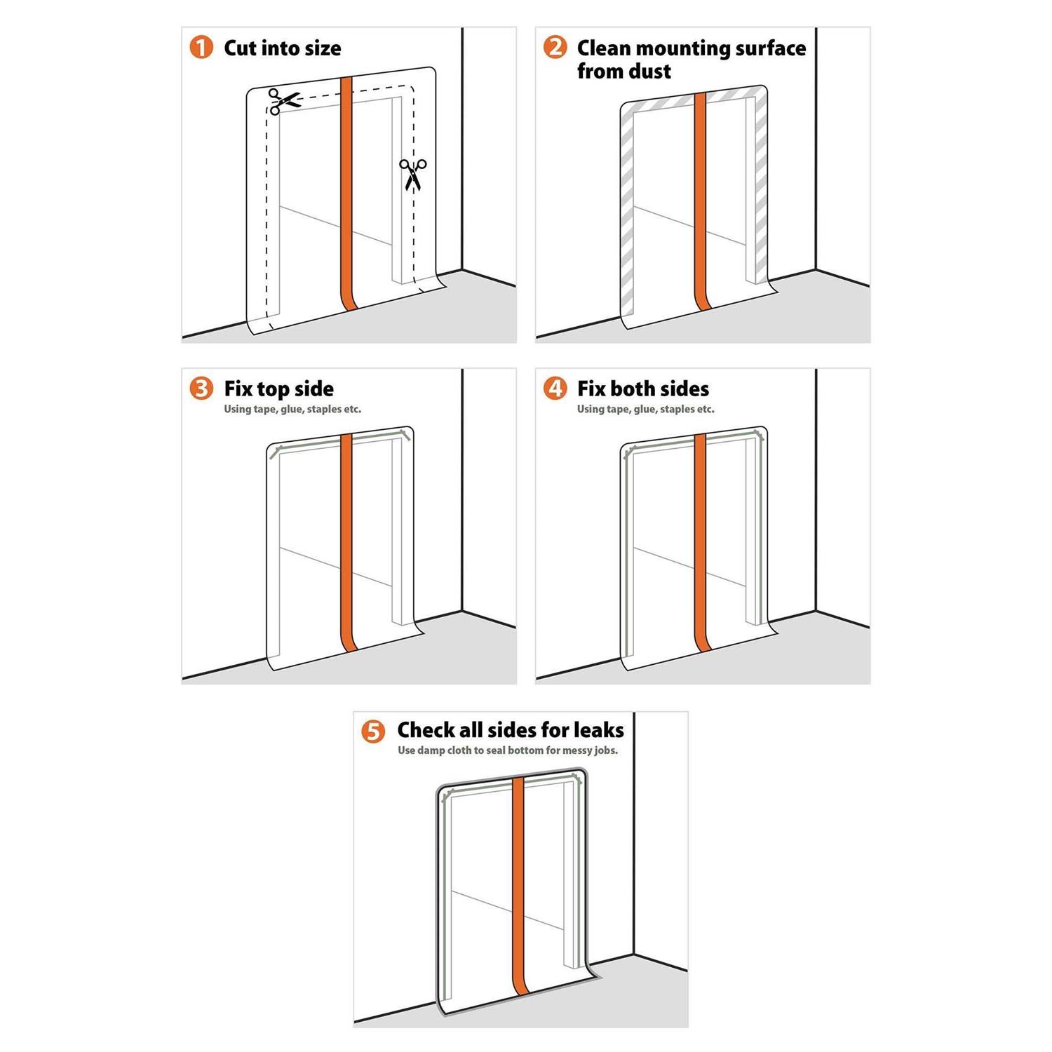 VEMEK Professional Zipper Door Dust Protection Wall Barrier for Dust Containment - Cheap Fitting