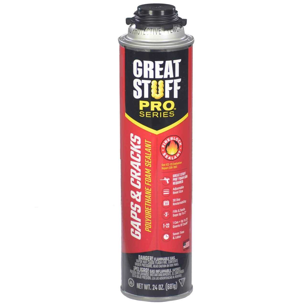 Great Stuff Pro Gaps and Cracks 24oz Spray Foam Insulation - Cheap Fitting