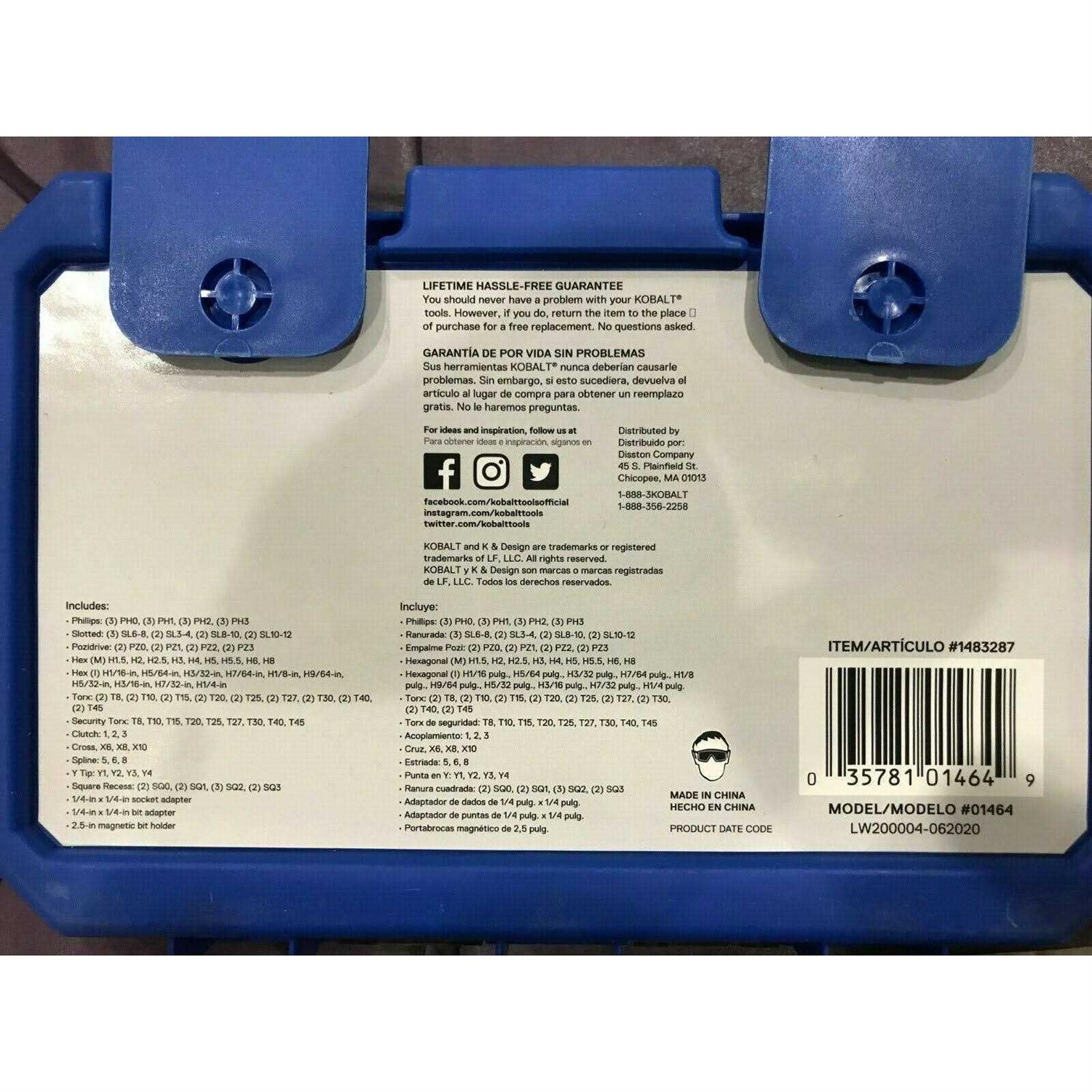 Kobalt 101464 100-Piece 1-in Steel Hex Shank Screwdriver Bit Set - Cheap Fitting