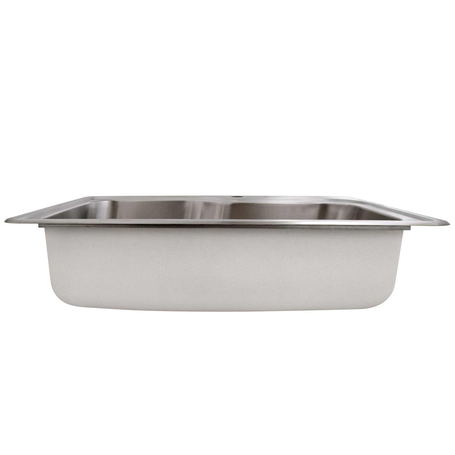Design House 33-inch Stainless Steel Single Bowl Drop-in Sink 113118 - Cheap Fitting