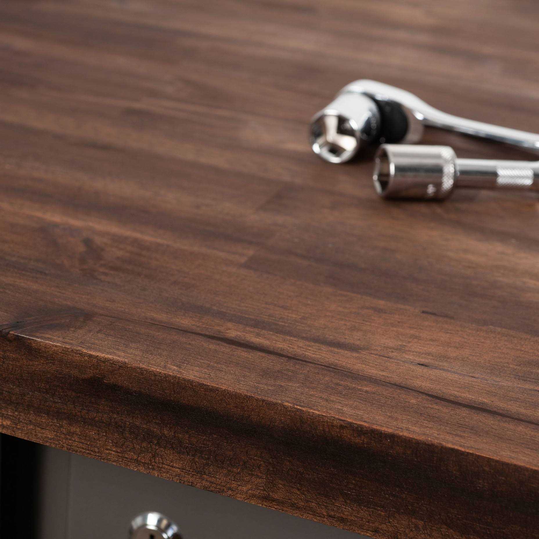 Sparrow Peak Acacia Espresso Stained 72-in x 25-in x 1.5-in Espresso Stained Straight Butcher Block Acacia Countertop 1525FJACESP-72 - Cheap Fitting