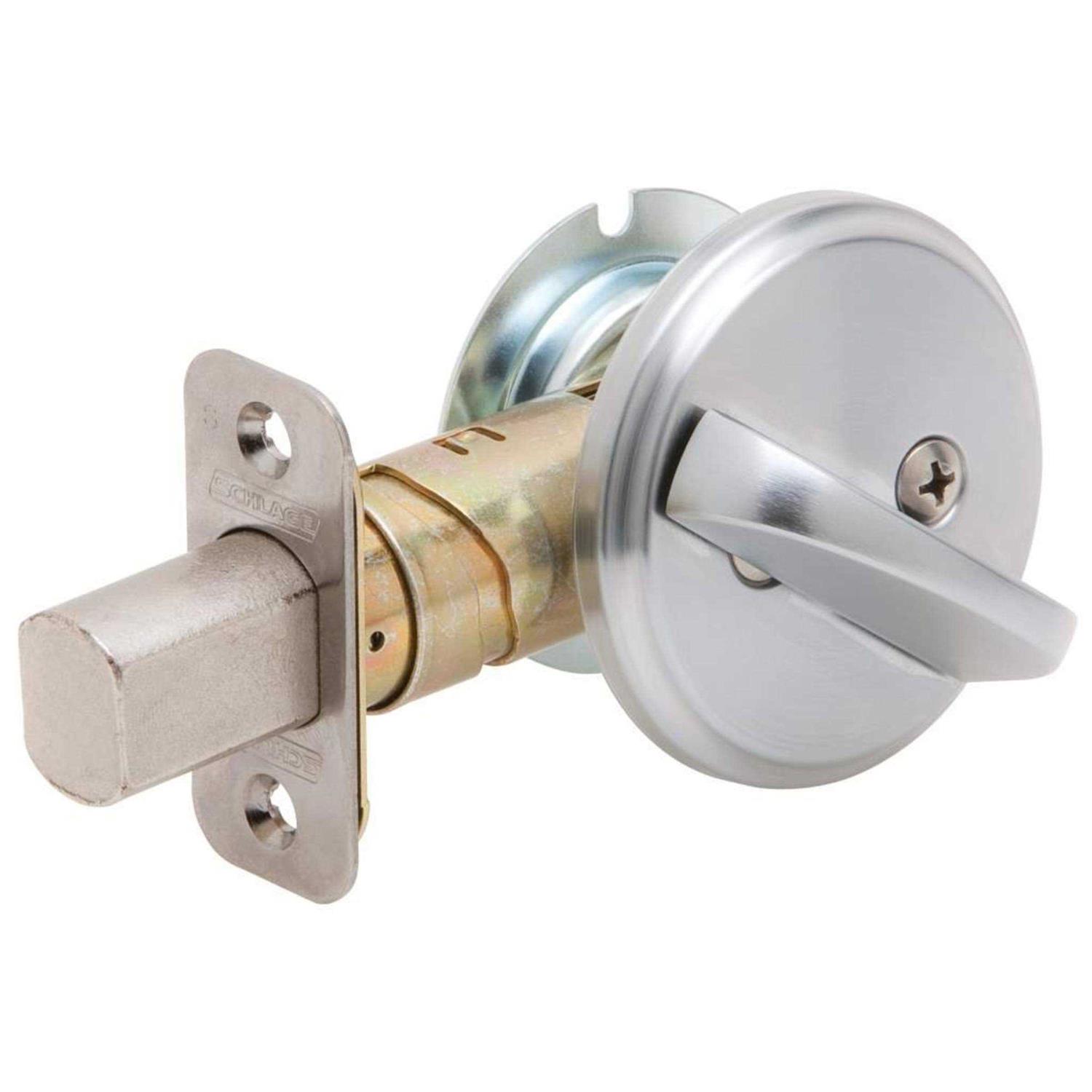 Schlage B80716 One-Sided Deadbolt Aged Bronze - Cheap Fitting