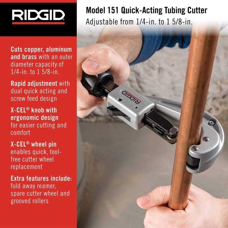 Ridgid 151 Quick Acting Tubing Cutter 31632 - Cheap Fitting