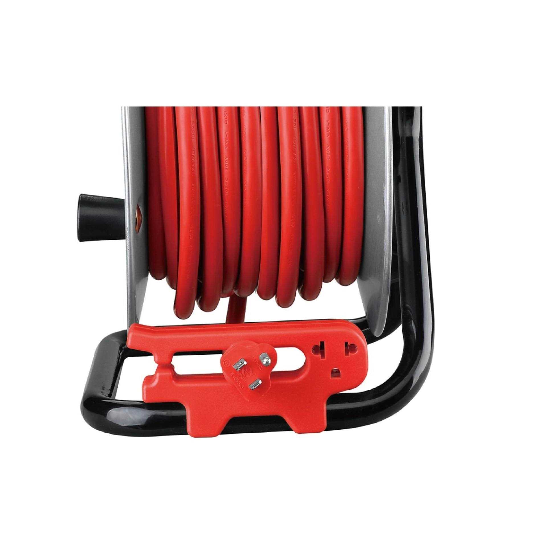 Link2Home 75′ Contractor-Grade Extension Cord Reel w/4 Outlet - Cheap Fitting