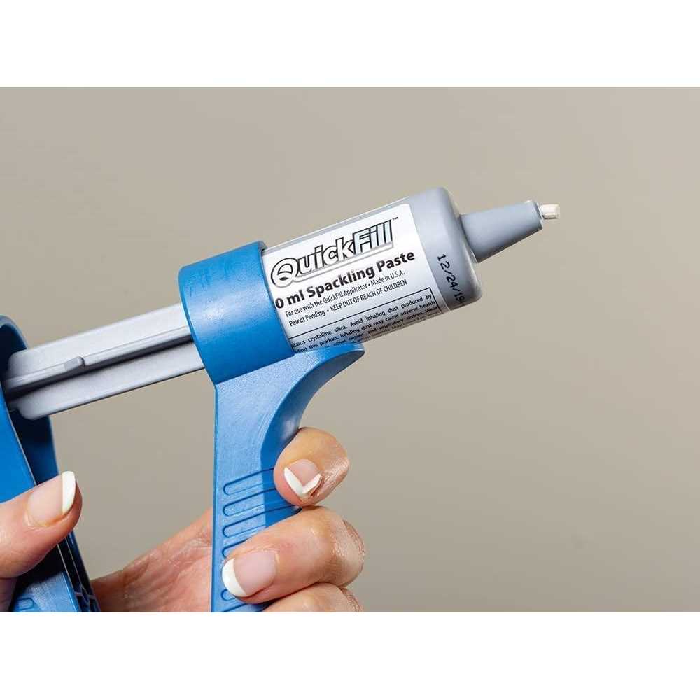 Quickfill Drywall Repair Tool Kit, Includes Tool with Built-in Spatula and 20 mL Spackling Paste Cartridges - Cheap Fitting