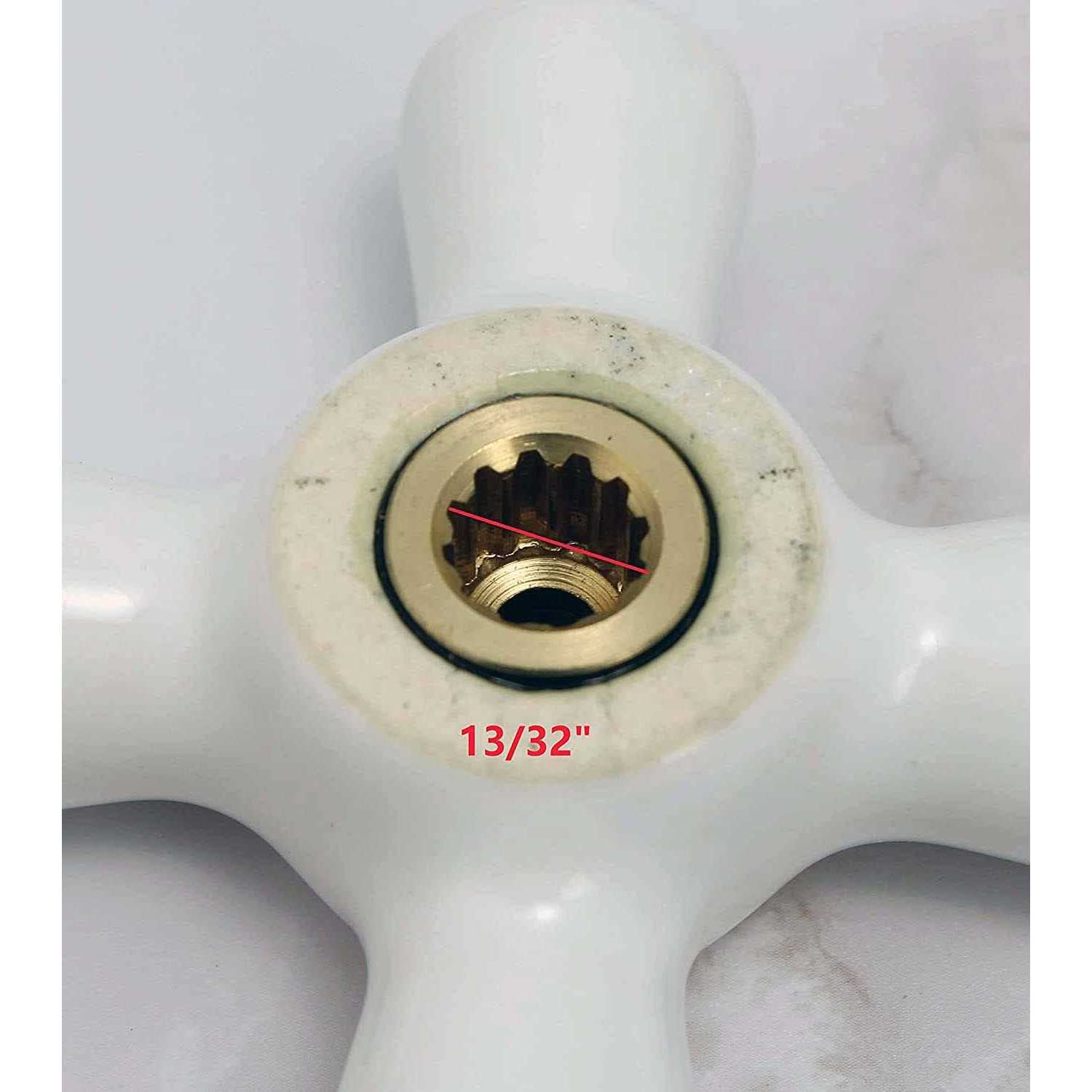 PlumbUSA Porcelain Handles Porcelain Knobs Replacement Porcelain Faucet Handles - Cheap Fitting