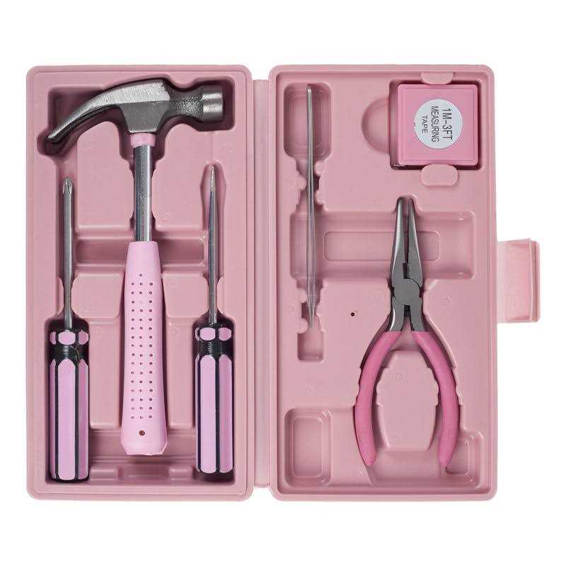 Stalwart 7 Piece Pink Tool Kit - Cheap Fitting