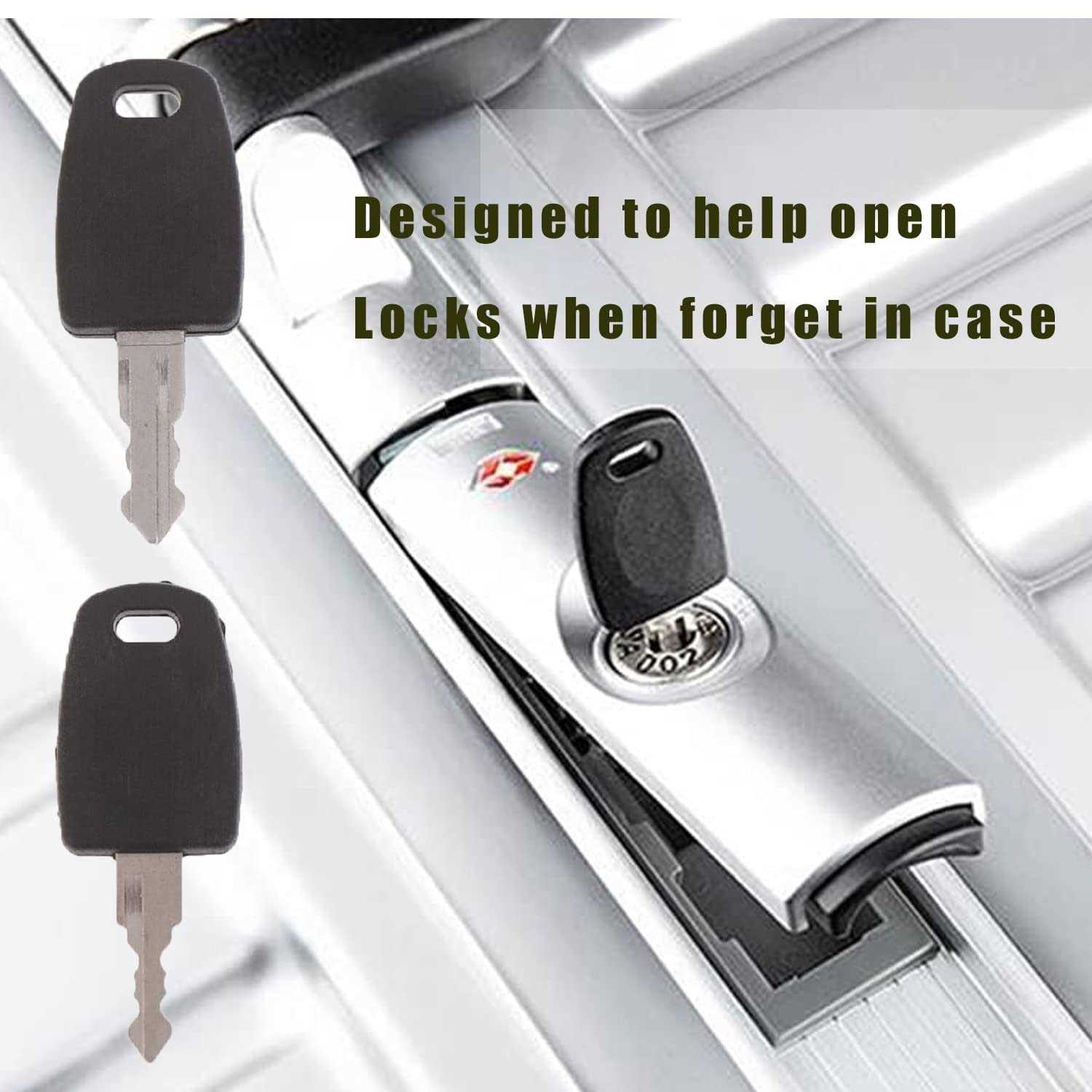 2 Keys for TSA007 TSA002 Master Luggage Keys for TSA 007 002 Master Locks Universal Approved Luggage Suitcase Password Locks - Cheap Fitting