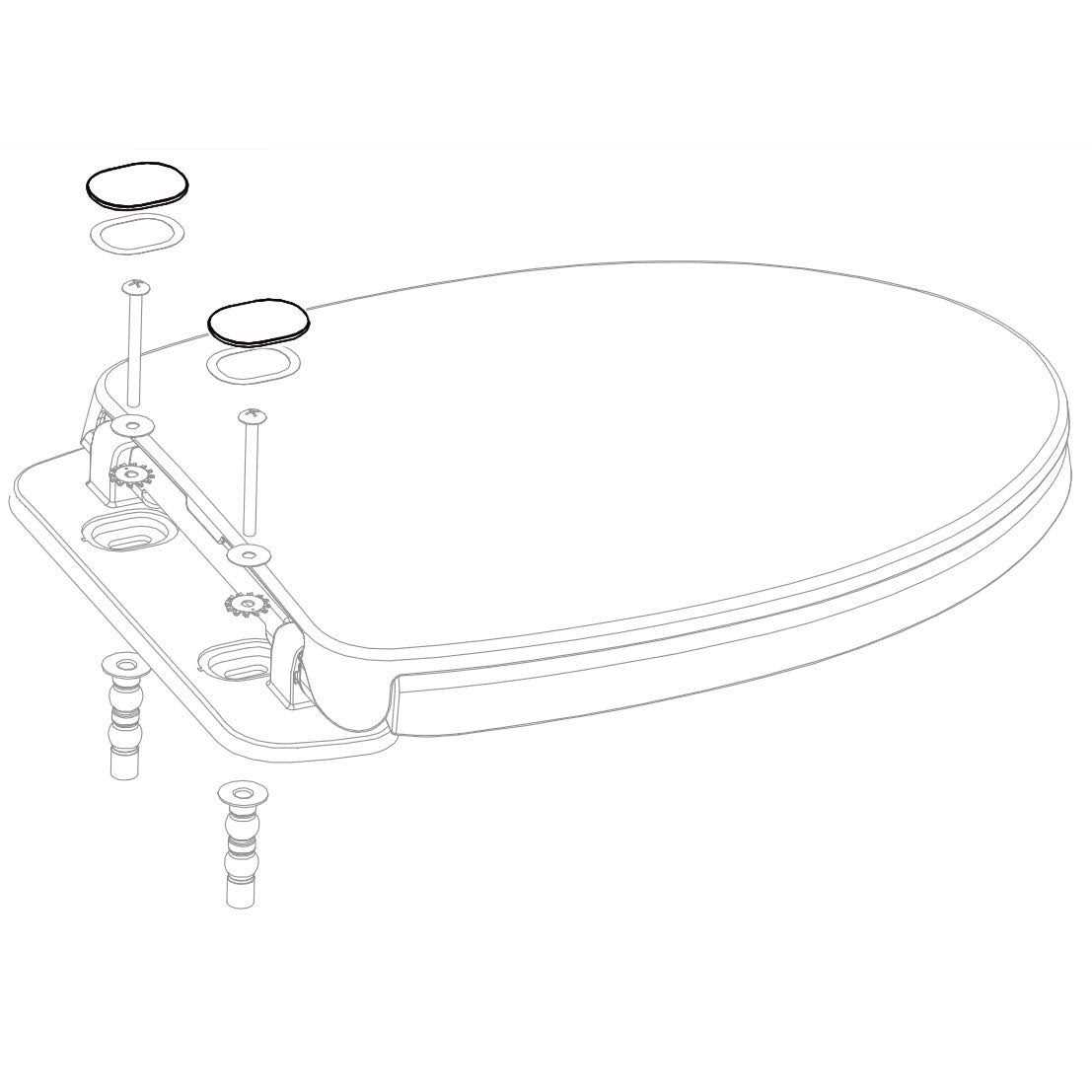 Toto 9AU324#01-A Bolt Cover for SS124 SoftClose Seat - Cheap Fitting