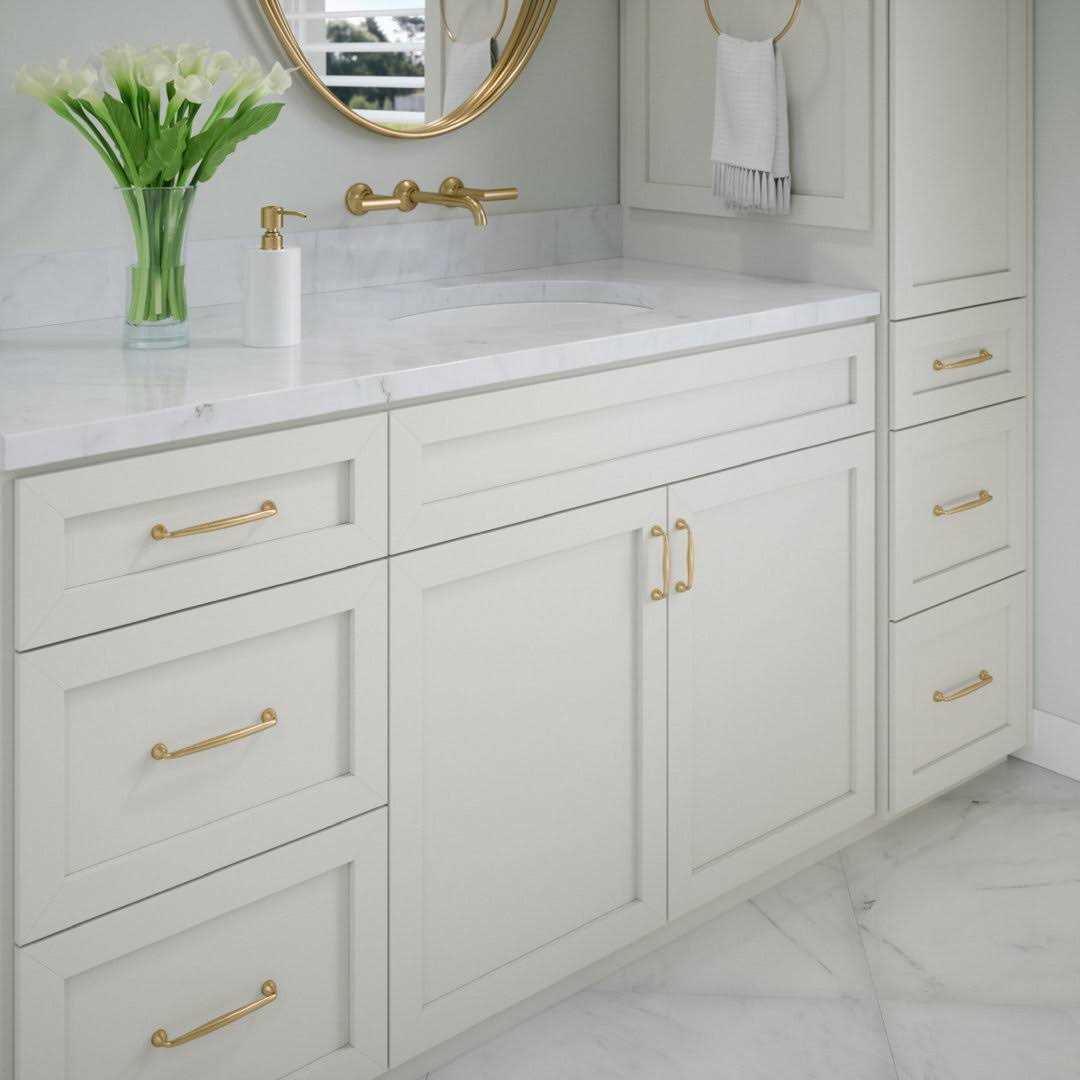 Sumner Street Home Hardware Mason 6-1/4 in. Center-to-Center Satin Brass Drawer Pull RL063555 - Cheap Fitting