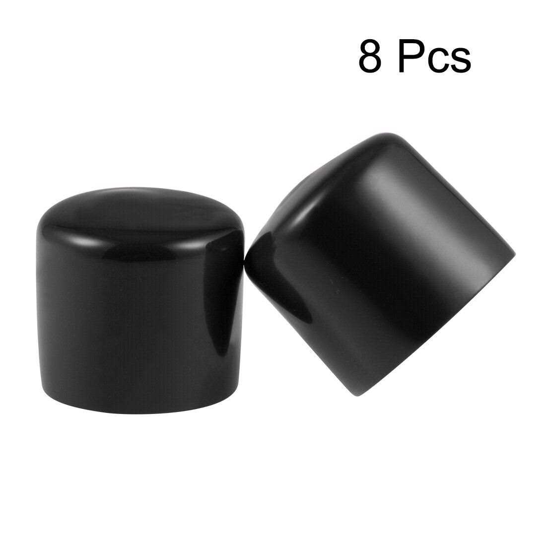 Uxcell Rubber End Caps ID Vinyl Round End Cap Cover Screw Thread Protectors Black - Cheap Fitting