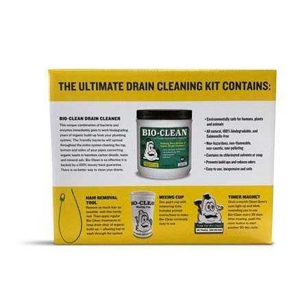 Bio-Clean Ultimate Drain Cleaning Kit Cleans Drains Septic Tanks Grease Traps All Natural and 100% Guaranteed No Caustic Chemicals! Removes fats - Cheap Fitting