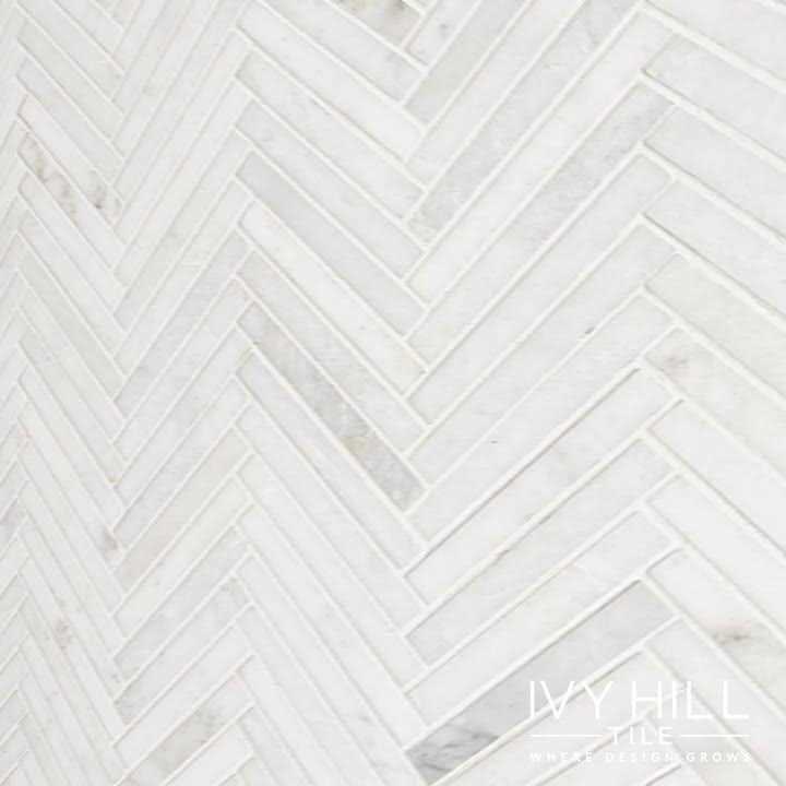 Ivy Hill Tile Arctic White 11.69 in. x 11.69 in. Waterfall Polished Marble Mosaic Tile - Cheap Fitting