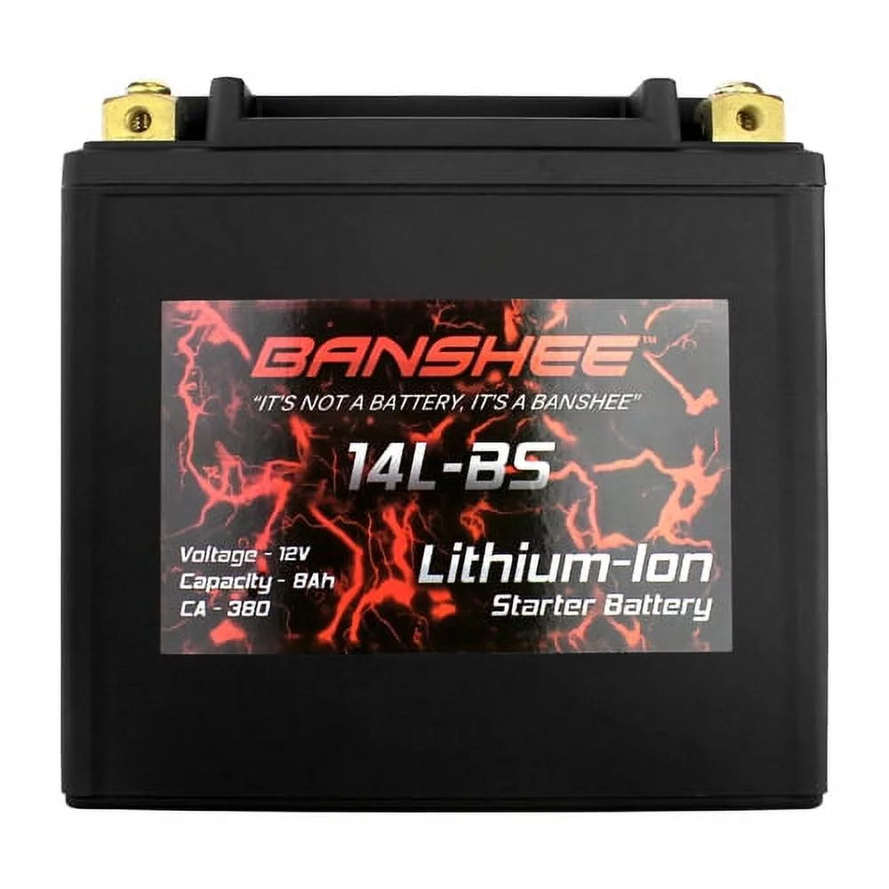 Banshee Lithium LiFePO4 Battery Replaces Yuasa YTX14L-BS Lightweight Motorsport Motorcycle - Cheap Fitting