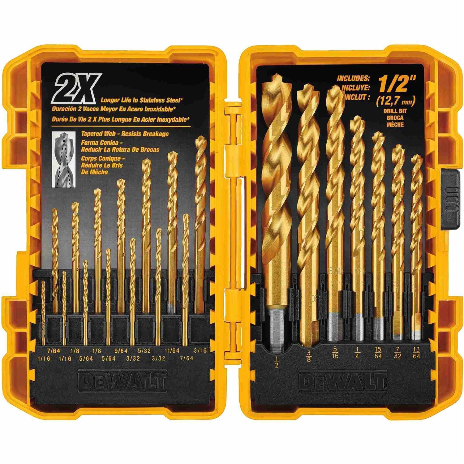 Dewalt Titanium Pilot Point Drill Bit Set DW1361 - Cheap Fitting