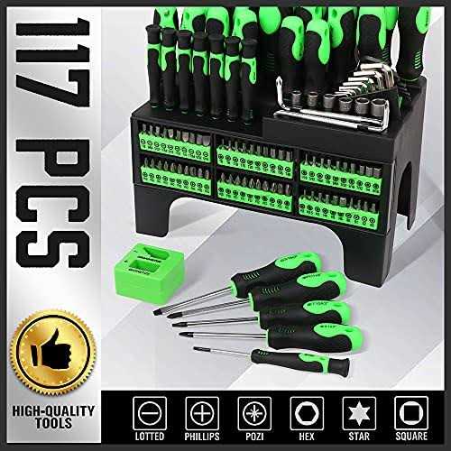 SWANLAKE GARDEN TOOLS SWANLAKE 118PCS Magnetic Screwdrivers Set With Plastic Ranking,Tools For Men - Cheap Fitting