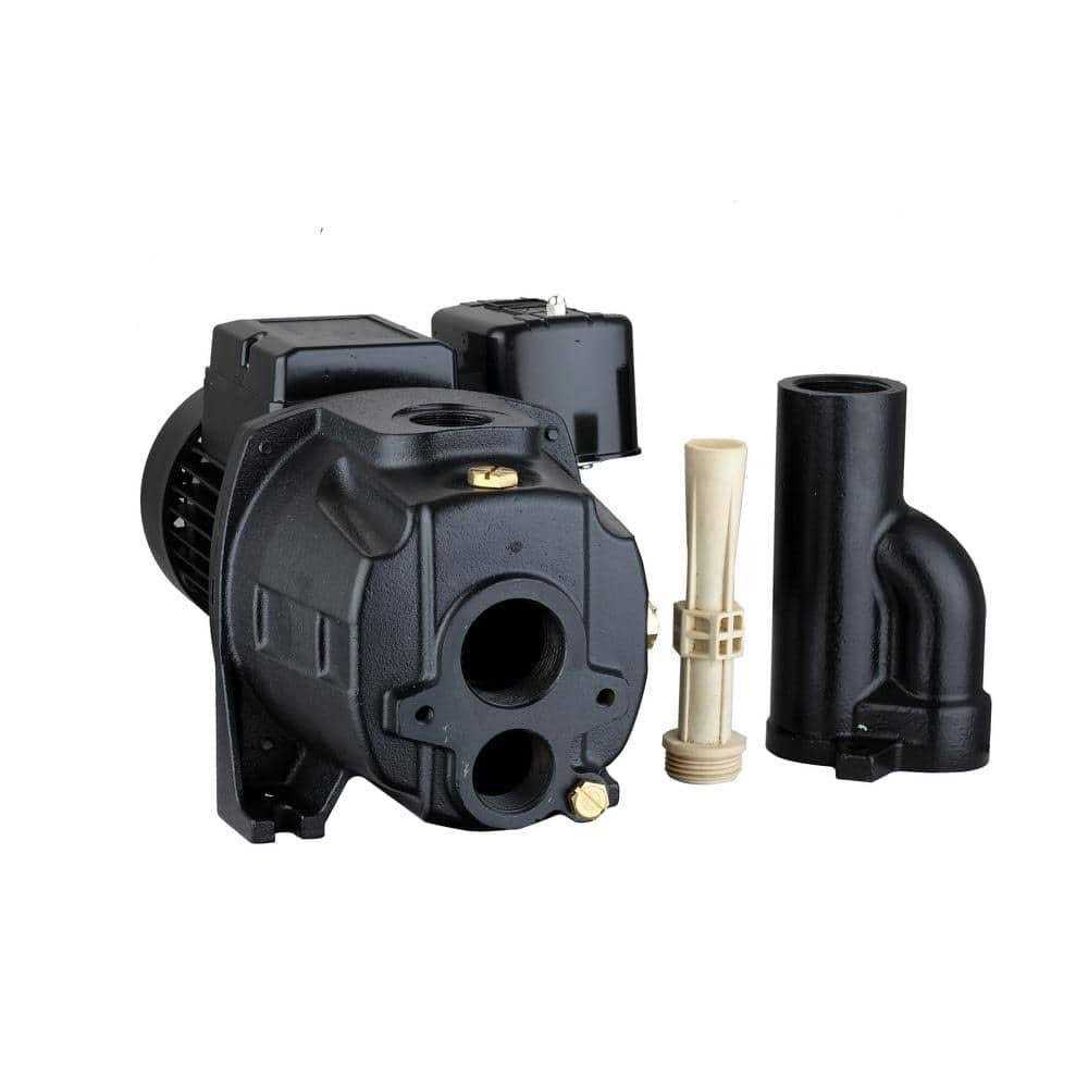 LEO 1 HP Dual Voltage Cast Iron Convertible Jet Pump - Cheap Fitting