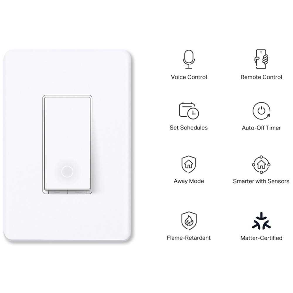 TP-Link Tapo Smart Wi-Fi Light Switch with Matter - Cheap Fitting
